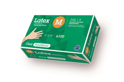 CAJA GUANTE LATEX NATURAL 5 GR. T-S (10X100 ud)